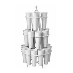[GIC725630] Portafiori espositore pz 24 bianco cm 82 x 151 h