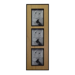 [V3313190000] Portafoto muro legno budapest multiplo 3p rettangolare cm18,5x58x1,5
