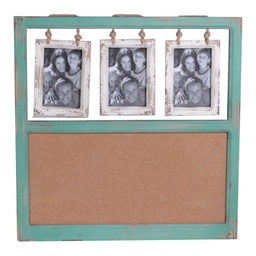 [V5107720000] Portafoto muro legno rettangolare multiplo 3p cm 54x2