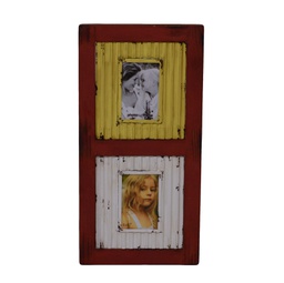 [V6446010000] Portafoto muro metallo multiplo 2p cm 29x2h59