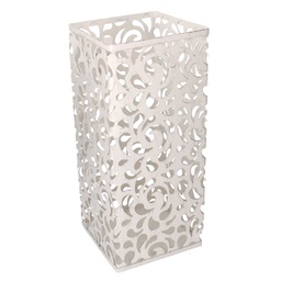 [V3505220000] Portaombrelli metallo crema quadro cm 20