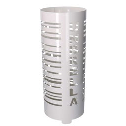 [V3505290000] Portaombrelli metallo scritta Umbrella bianco tondo cm ø19h49