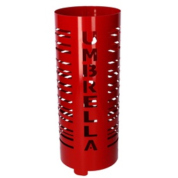 [V3505310000] Portaombrelli metallo scritta Umbrella rosso tondo cm ø19h49