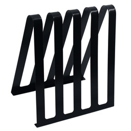 [V3405190000] Portariviste metallo nero 4 posti cm 31x22h36