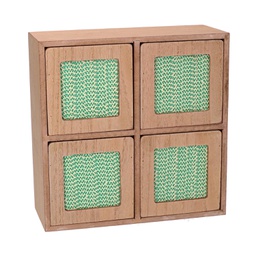 [V5962380000] Portatutto legno marrone quadro cm20x8x20