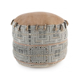 [B0720094] Pouf in cotone stile etnico TILAK Desert diametro 50x h35 cm