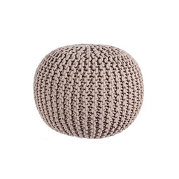 [B0720175] Pouf intrecciato tortora arredare design cm 50