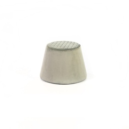 [CO/079/GR] Pouf velluto metallo grigio cm 46,5 x 46,5 x h 33