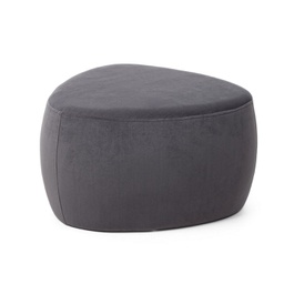 [B0720689] Pouff Stone grigio scuro effetto velluto