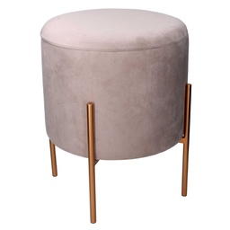 [V2809840000] Puff contenitore tessuto grigio con gambe cm ø40h51