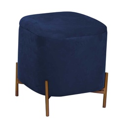 [V2808490000] Puff velluto blu cm38x38h45