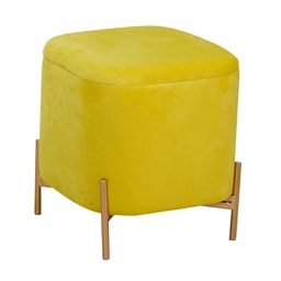 [V2808450000] Puff velluto giallo cm38x38h45