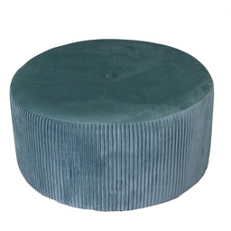 [V2808830000] Puff velluto verde salvia tondo cm ø56h28