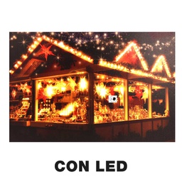 [V6180750000] Quadro led legno multicolor rettangolare cm60x40h1,8