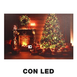 [V6180760000] Quadro led legno multicolor rettangolare cm60x40h1,8
