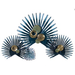 [V4616710000] Quadro metallo foglie verde cm 76,2 x 116,2 x h 8,3