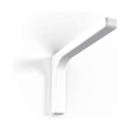 [029068] Reggimensola Leonardo 12 Cm Acciaio Rivestito Plastica Bianca Per Arredo Casa