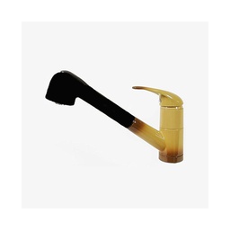 [EFFEZ84159] Rubinetto miscelatore paini monoforo lavello terra di francia con doccia estraibile nera EFFEZ
