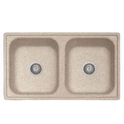 [FZ94620] Samet Lavello 86x50 2 vasche Granitovero862vavp avena