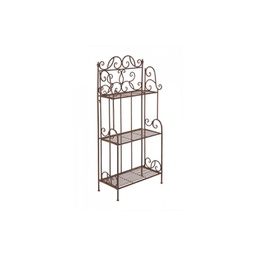 [B0720432] Scaffale 3 Piani Melanie Marrone cm 124 h