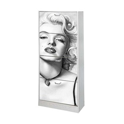 [GIC768767] Scarpiera bianca design doppia ribalta cm 63 x 24 x 150