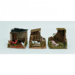 [042176] Scena Stalla per presepe 14,5x15x h13 cm Modelli pz 1 