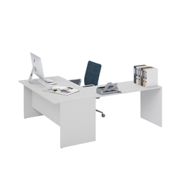 [AZ26748] Scrivania da ufficio ad angolo reversibile  colore Bianco H74x160x200cm