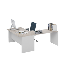 [AZ26755] Scrivania da ufficio ad angolo reversibile  colore Olmo H74x160x200cm