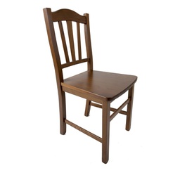 [FZ36835] 2x Sedia in legno massello colore noce schienale decorato  46x51xh.95 cm