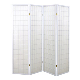 [V42030600BI] Separe carta di riso 4 ante bianco cm 180 x 180 h