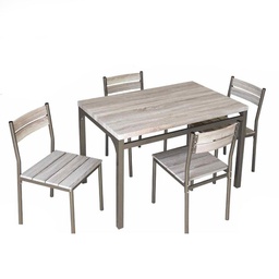 [GIC704772] Set tavolo piano vetro con 4 sedie cucina soggiorno