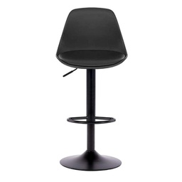 [FZ100374] Sgabello regolabile completamente nero  36x40x85 cm