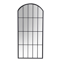 [V3332690000] Specchio metallo nero cm64x2h139