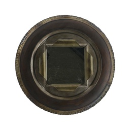 [V3313940000] Specchio metallo pneumatico nero cmø41x10