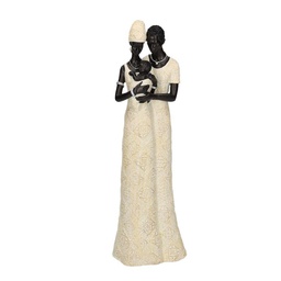 [V8530820000] Statua resina donne africane con bambino cm 13