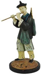 [V9211030000] Statua resina pifferaio cy-0534 ø cm. 12 h 24