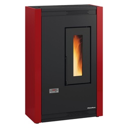 [DFL7001590] Stufa A Pellet 'Luisella' Colore Bordeaux