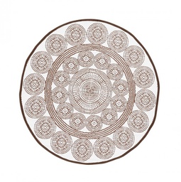 [B0607750] Tappeto Rasht Bianco-Marrone D150