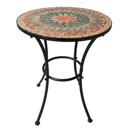 [DFL6129210] Tavolo Decoro Mosaico 'Alice' Ø Cm 60 X H.70