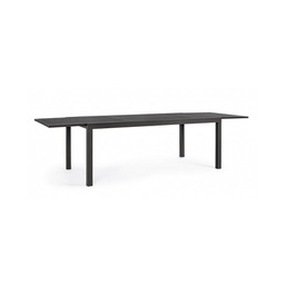 [B0662920] Tavolo HILDE per esterno in alluminio Antracite Allungabile 200-300x100x h75 cm