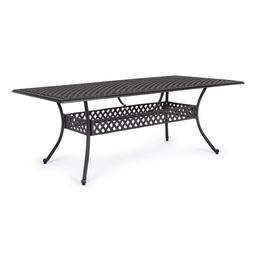 [B0805078] Tavolo da esterno Ivrea rettangolare antracite cm 107 x 213