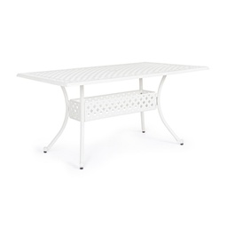 [B0805075] Tavolo da esterno Ivrea rettangolare bianco cm 90 x 160