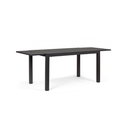 [B0662852] Tavolo da esterno allungabile in alluminio Antracite cm 140-210x77x h75