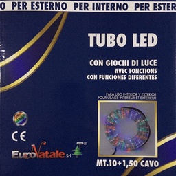 [045278] Tubo Led multicolore con motore per esterno 10 metri Euronatale