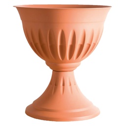 [043754] Vaso in PVC a forma di calice con diametro di 43 cm e altezza di 46 cm, capacità di 20 litri, colore grigio.