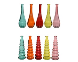 [20006738] Vaso in vetro riciclato 10 colori assortiti