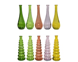 [20041897] Vaso in vetro riciclato 10 colori assortiti