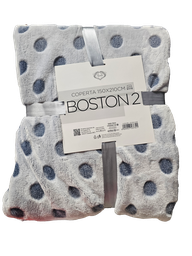 [20032556] Coperta Matrimoniale Boston - 150 x 210 CM - Lavabile a 30° - 100% Poliestere
