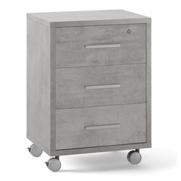 [ODB733CECE] Cassettiera per ufficio tre cassetti con ruote Beton Cemento 51x41x h71 cm (copia)