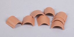 [042172] 10 Tegole Cm.2X2,5 Plasticain Blister decorazione di Natale